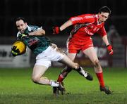 2 February 2008; Dermot Earley, Kildare, in action against Colm Cavanagh, Tyrone. Allianz National Football League, Division 1, Round 1, Tyrone v Kildare, Healy Park, Omagh, Co. Tyrone. Picture credit: Michael Cullen / SPORTSFILE