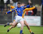 3 February 2008; Dean Odlum, Wicklow, in action against Tony Scullion, Antrim. Allianz National Football League, Division 4, Round 1, Wicklow v Antrim, County Park, Aughrim, Co. Wicklow. Picture credit: Pat Murphy / SPORTSFILE *** Local Caption ***