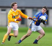 3 February 2008; Seanie Furlong, Wicklow, in action against Kevin McGourty, Antrim. Allianz National Football League, Division 4, Round 1, Wicklow v Antrim, County Park, Aughrim, Co. Wicklow. Picture credit: Pat Murphy / SPORTSFILE *** Local Caption ***