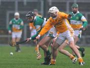 3 February 2008; Neil McManus, Antrim, in action against Diarmuid Horan, Offaly. Walsh Cup Final, Antrim v Offaly, Casement Park, Belfast, Co. Antrim. Picture credit; Brian Lawless / SPORTSFILE