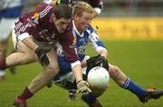 3 February 2008; Niall Coyne, Galway, in action against Kevin Meaney, Laois. Allianz National Football League, Division 1, Round 1, Galway v Laois, Parnell Park, Dubllin. Picture credit: Ray Ryan / SPORTSFILE
