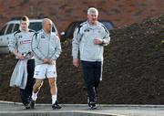4 February 2008; Northern Ireland manager Nigel Worthington, right, and coach Glen Snodin, arrive for squad training. Northern Ireland squad training, Greenmount College, Belfast, Co. Antrim. Picture credit; Oliver McVeigh / SPORTSFILE