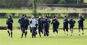4 February 2008; Northern Ireland manager Nigel Worthington takes his squad for a cross country run during squad training. Northern Ireland squad training, Greenmount College, Belfast, Co. Antrim. Picture credit; Oliver McVeigh / SPORTSFILE