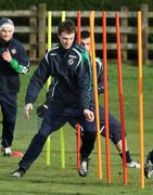 4 February 2008; Northern Ireland's Jonny Evans in action during squad training. Northern Ireland squad training, Greenmount College, Belfast, Co. Antrim. Picture credit; Oliver McVeigh / SPORTSFILE