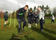 4 February 2008; Northern Ireland's Peter Thompson being watched by manager Nigel Worthington during squad training. Northern Ireland squad training, Greenmount College, Belfast, Co. Antrim. Picture credit; Oliver McVeigh / SPORTSFILE