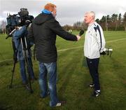 4 February 2008; Northern Ireland manager Nigel Worthington being interviewed by Sky TV after squad training. Northern Ireland squad training, Greenmount College, Belfast, Co. Antrim. Picture credit; Oliver McVeigh / SPORTSFILE