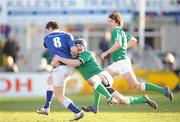 4 February 2008; Richard Bent, St Mary's College, is tackled by David Doyle, Gonzaga College. Leinster Schools Senior Cup Quarter-Final, St Mary's College v Gonzaga College, Donnybrook, Dublin. Picture credit; Paul Mohan / SPORTSFILE