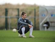 5 February 2008; Republic of Ireland's Kevin Doyle takes a break during squad training. Gannon Park, Malahide, Co. Dublin. Picture credit: David Maher / SPORTSFILE