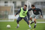 5 February 2008; Republic of Ireland Robbie Keane, left, in action against his team-mate Alex Bruce, during squad training. Gannon Park, Malahide, Co. Dublin. Picture credit: David Maher / SPORTSFILE