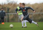 5 February 2008; Republic of Ireland's Kevin Doyle, right, in action against his team-mate Paul McShane during squad training. Gannon Park, Malahide, Co. Dublin. Picture credit: David Maher / SPORTSFILE