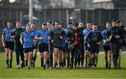 1 March 2015; The Dublin squad leave the pitch together after defeat to Kerry. Allianz Football League, Division 1, Round 3, Kerry v Dublin. Fitzgerald Stadium, Killarney, Co. Kerry. Picture credit: Diarmuid Greene / SPORTSFILE