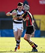 3 March 2015; Shane Daly, PBC, is tackled by Peadar Collins, Ard Scoil Rís. SEAT Munster Schools Senior Cup Semi-Final, Presentation Brothers College v Ard Scoil Rís. Irish Independent Park, Cork. Picture credit: Diarmuid Greene / SPORTSFILE