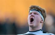 3 March 2015; Belvedere College captain Mike Sweeney sings with his team-mates and supporters after the game. Bank of Ireland Leinster Schools Senior Cup Semi-Final, Clongowes Wood College v Belvedere College, Donnybrook Stadium, Donnybrook, Dublin. Picture credit: Piaras Ó Mídheach / SPORTSFILE