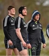 3 March 2015; Munster's Jack O'Donoghue, Sean Dougall and BJ Botha during squad training. University of Limerick, Limerick. Picture credit: Diarmuid Greene / SPORTSFILE