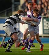 3 March 2015; Michael Silvester, Clongowes Wood College, is tackled by Mike Sweeney, Belvedere College. Bank of Ireland Leinster Schools Senior Cup Semi-Final, Clongowes Wood College v Belvedere College, Donnybrook Stadium, Donnybrook, Dublin. Picture credit: Piaras Ó Mídheach / SPORTSFILE