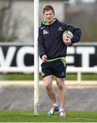 4 March 2015; Connacht's Kieran Marmion looks on during squad training. The Sportsground, Galway. Picture credit: Diarmuid Greene / SPORTSFILE