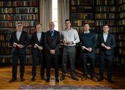 4 March 2015; Leinster Rugby Academy today presented this year's graduates with their Diploma in Professional Rugby. Pictured at the graduation are from left, Tadhg Furlong, James Tracy, Girvan Dempsey, Leinster Academy Manager, Jordan Coghlan, Colm O'Shea and Luke McGrath. Leinster Academy QQI Graduation. RDS, Ballsbridge, Dublin. Picture credit: Piaras O Midheach / SPORTSFILE