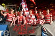 4 March 2015; Glenstal Abbey supporters before the game. SEAT Munster Schools Senior Cup Semi-Final, Glenstal Abbey v Rockwell College. Thomond Park, Limerick. Picture credit: Diarmuid Greene / SPORTSFILE