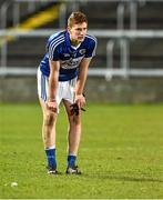 4 March 2015; A dejected Evan O'Carroll, Laois, at the end of the game. EirGrid Leinster U21 Football Championship, Quarter-Final, Laois v Dublin, O'Moore Park, Portlaoise, Co. Laois. Picture credit: David Maher / SPORTSFILE