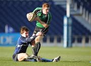 6 February 2008; Liam Bibo, Connacht 'A', is tackled by Kyle Tonetti, Leinster 'A'. Rugby Friendly, Leinster 'A' v Connacht 'A', RDS, Dublin. Picture credit; Stephen McCarthy / SPORTSFILE