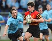 5 February 2008; Shane Grannell, CBC Monkstown, in action against Robert Cruess Callaghan, St Michael's College. Leinster Schools Senior Cup Quarter-Final, St Michael's College v CBC Monkstown, Donnybrook, Dublin. Picture credit; Stephen McCarthy / SPORTSFILE