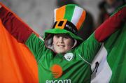 6 February 2008; Republic of Ireland fan Gavin Jackson, age 11, from Cork, shows his support. International Friendly, Republic of Ireland v Brazil, Croke Park, Dublin. Picture credit; Brian Lawless / SPORTSFILE