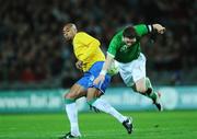 6 February 2008; Robbie Keane, Republic of Ireland, in action against Anderson Silva, Brazil. International Friendly, Republic of Ireland v Brazil, Croke Park, Dublin. Picture credit; David Maher / SPORTSFILE