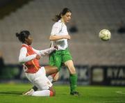 7 February 2008; Kate Taylor, Republic of Ireland, in action against Anita Asante, Arsenal. International Friendly, Republic of Ireland v Arsenal, Dalymount Park, Dublin. Picture credit; Stephen McCarthy / SPORTSFILE