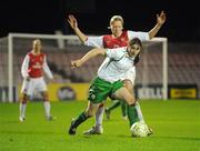 7 February 2008; Kate Taylor, Republic of Ireland, in action against Jayne Ludlow, Arsenal. International Friendly, Republic of Ireland v Arsenal, Dalymount Park, Dublin. Picture credit; Stephen McCarthy / SPORTSFILE