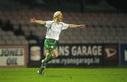 7 February 2008; Republic of Ireland 's Olivia O'Toole celebrates after scoring her side's first goal. International Friendly, Republic of Ireland v Arsenal, Dalymount Park, Dublin. Picture credit; Stephen McCarthy / SPORTSFILE