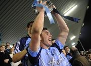 8 February 2008; Dublin's Éamon Fennell celebrates with the cup. O'Byrne Cup Final, Dublin v Longford, Parnell Park, Dublin. Picture credit; Brian Lawless / SPORTSFILE