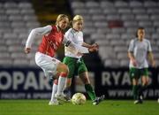 7 February 2008; Faye White, Arsenal, in action against Olivia O'Toole, Republic of Ireland. International Friendly, Republic of Ireland v Arsenal, Dalymount Park, Dublin. Picture credit; Stephen McCarthy / SPORTSFILE