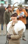 10 February 2008; Veronica Walsh, from Navan, Co. Meath, enjoying the day's races. Leopardstown Racecourse, Dublin. Picture credit; Matt Browne / SPORTSFILE