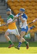 7 March 2015; Maurice Shanahan, Waterford, in action against Stephen Whynne, left, and Eanna Murphy, Offaly. Allianz Hurling League, Division 1A, Round 3, Offaly v Waterford, O'Connor Park, Tullamore, Co. Offaly. Picture credit: Cody Glenn / SPORTSFILE