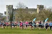 7 March 2015; A general view during the Minor Girls race during the GloHealth All Ireland Schools Cross Country Championships. Clongowes Wood College, Co. Kildare. Picture credit: Ramsey Cardy / SPORTSFILE
