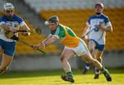 7 March 2015; Sean Ryan, Offaly, in action against Shane Fives, Waterford. Allianz Hurling League, Division 1A, Round 3, Offaly v Waterford, O'Connor Park, Tullamore, Co. Offaly. Picture credit: Cody Glenn / SPORTSFILE