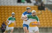 7 March 2015; Dermot Shortt, Offaly, in action against Jake Dillon, Waterford. Allianz Hurling League, Division 1A, Round 3, Offaly v Waterford, O'Connor Park, Tullamore, Co. Offaly. Picture credit: Cody Glenn / SPORTSFILE