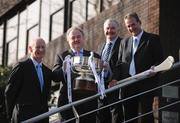 6 February 2008; At the launch of the 2008 Allianz National Hurling Leagues are, from left, Brian Cody, Kilkenny manager, Brendan Murphy Chief Executive, Allianz Ireland, Richie Bennis, Limerick manager, and Justin McCarthy, Waterford Manager. Allianz Ireland, Burlington House Burlington Road, Dublin. Picture credit: Brendan Moran / SPORTSFILE  *** Local Caption ***