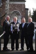 6 February 2008; At the launch of the 2008 Allianz National Hurling Leagues, from left, Brian Cody, Kilkenny manager, Brendan Murphy Chief Executive, Allianz Ireland, Justin McCarthy, Waterford manager and Richie Bennis, Limerick manager. Allianz Ireland, Burlington House Burlington Road, Dublin. Picture credit: Brendan Moran / SPORTSFILE  *** Local Caption ***