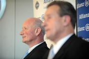 6 February 2008; Kilkenny manager Brian Cody, left, in the company of Waterford manager Justin McCarthy, at the launch of the 2008 Allianz National Hurling Leagues. Allianz Ireland, Burlington House Burlington Road, Dublin. Picture credit: Brendan Moran / SPORTSFILE  *** Local Caption ***
