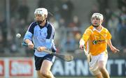 10 February 2008; Michael Carton, Dublin, in action against Neil Mc Manus, Antrim. Allianz National Hurling League, Division 1A, Round 1, Dublin v Antrim, Parnell Park, Dublin. Picture credit; Caroline Quinn / SPORTSFILE