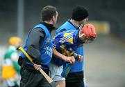 10 February 2008; Tipperary's Pat Kerwick is helped off the pitch by medical staff. Allianz National Hurling League, Division 1B, Round 1, Tipperary v Offaly, Semple Stadium, Thurles, Co. Tipperary. Picture credit; Stephen McCarthy / SPORTSFILE
