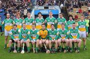 10 February 2008; The Offaly team. Back row, from left, Ger Oakley, Diarmuid Horan, Derek Molloy, David Kenny, Conor Mahon, Kevin Brady, Conor Hernon and David Franks. Front row, from left, Brian Carroll, James Rigney, Daniel Currams, Shane O'Connor, Damien Murray, Shane Dooley and Joe Bergin. Allianz National Hurling League, Division 1B, Round 1, Tipperary v Offaly, Semple Stadium, Thurles, Co. Tipperary. Picture credit; Stephen McCarthy / SPORTSFILE