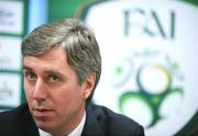 13 February 2008; Chief Executive of the FAI John Delaney at a press conference to announce the appointment of Giovanni Trapattoni as the new Republic of Ireland manager. FAI Press Conference, Football Association of Ireland Headquarters, National Sports Campus, Abbotstown, Dublin. Picture credit; Brian Lawless / SPORTSFILE