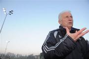 13 February 2008; Giovanni Trapattoni speaking to a reporters after training at the Red Bull Salzburg training grounds. Red Bull Salzburg Training Grounds, Salzburg, Austria. Picture credit: David Maher / SPORTSFILE