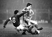 5 February 1985; New Republic of Ireland Assistant Manager Marco Tardelli, Italy, in action against Kevin Sheedy, Republic of Ireland. Friendly International, Republic of Ireland v Italy, Dalymount Park, Dublin. Picture credit; Ray McManus / SPORTSFILE