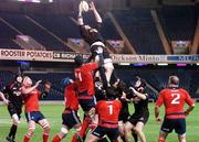 15 February 2008; Matt Mustchin, Edinburgh Rugby, takes the ball in the lineout against, Munster. Magners League, Edinburgh Rugby v Munster, Murrayfield, Edinburgh, Scotland. Picture credit; Dave Gibson / SPORTSFILE