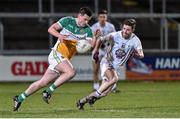 5 March 2015; Eoin Carroll, Offaly, in action against Chris Fenner, Kildare. EirGrid Leinster U21 Football Championship, Quarter-Final, Offaly v Kildare. O'Moore Park, Portlaoise, Co. Laois. Picture credit: Matt Browne / SPORTSFILE