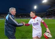 7 March 2015; Dublin manager Ger Cunningham shakes hands with Cork captain Anthony Nash after the game. Allianz Hurling League, Division 1A, Round 3, Dublin v Cork. Croke Park, Dublin. Picture credit: Piaras Ó Mídheach / SPORTSFILE
