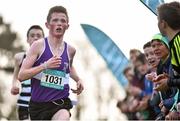7 March 2015; Jack O'Leary, Clongowes Wood College during the Senior Boy's race at the GloHealth All Ireland Schools Cross Country Championships. Clongowes Wood College, Co. Kildare. Picture credit: Ramsey Cardy / SPORTSFILE